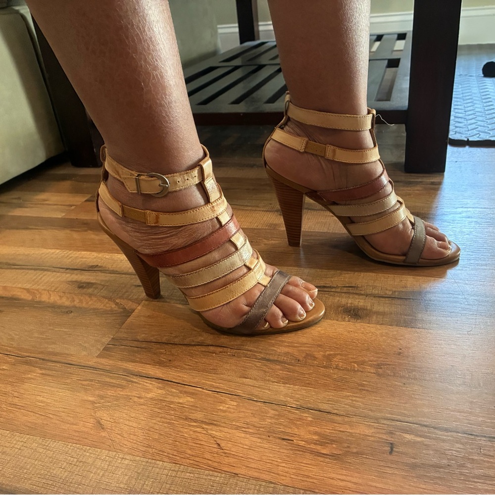 Audrey Brooke Multi-Tone Strappy Heels
